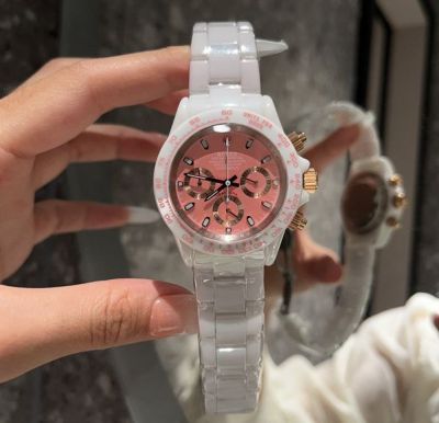 BOBO Factory ROLEX Daytona  Quartz Movement 43MM Pink Blue Watch